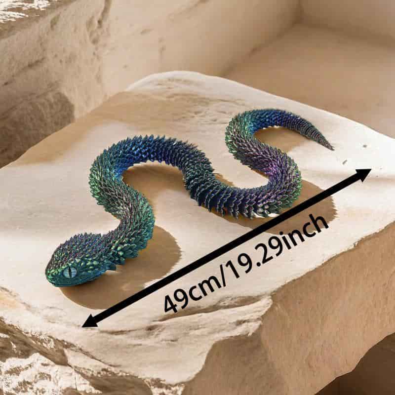 Snake shaped high fidelity decorative ornament