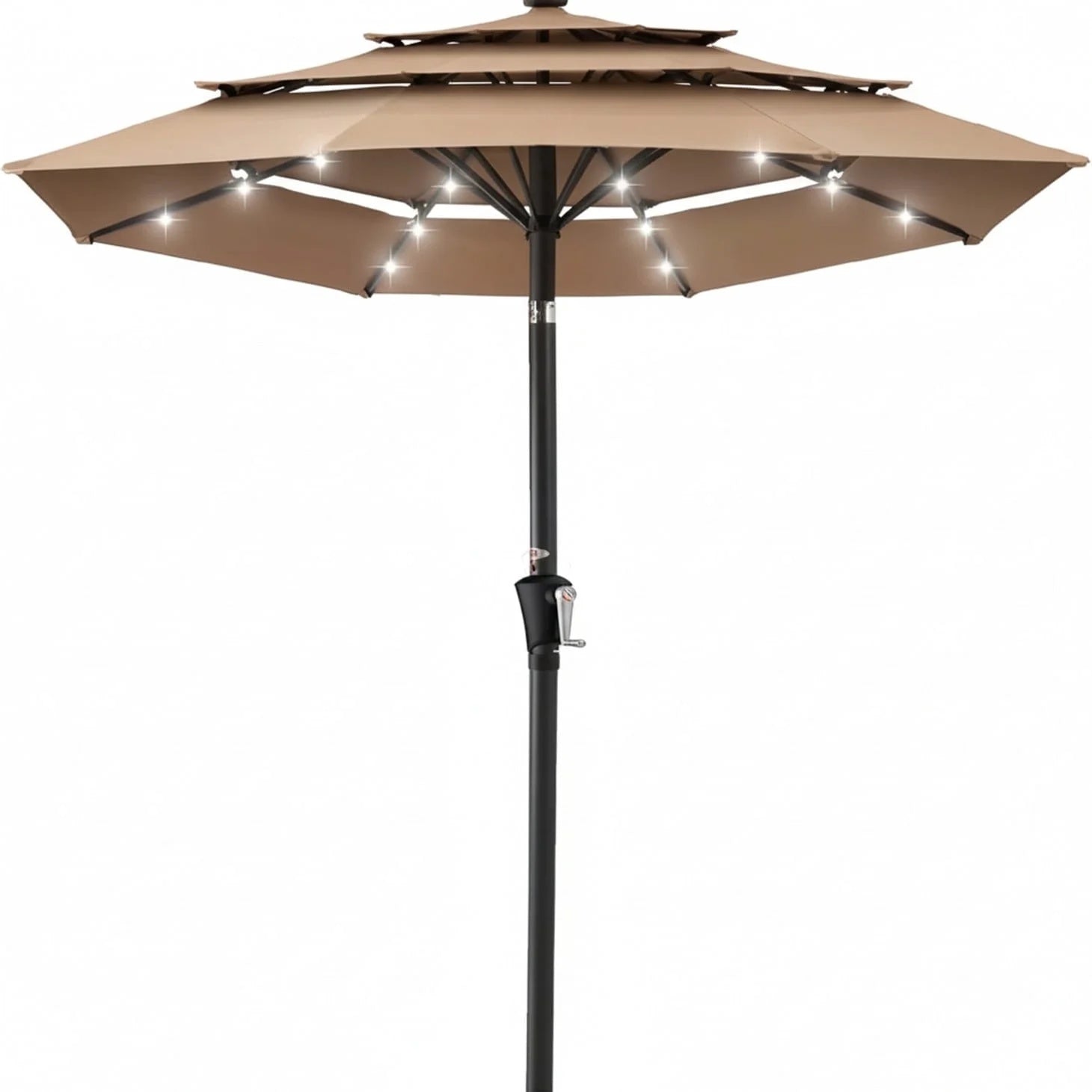 3-Layer Solar Patio Umbrella LED Lights