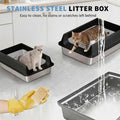 Stainless Steel Cat Litter Box Large Size