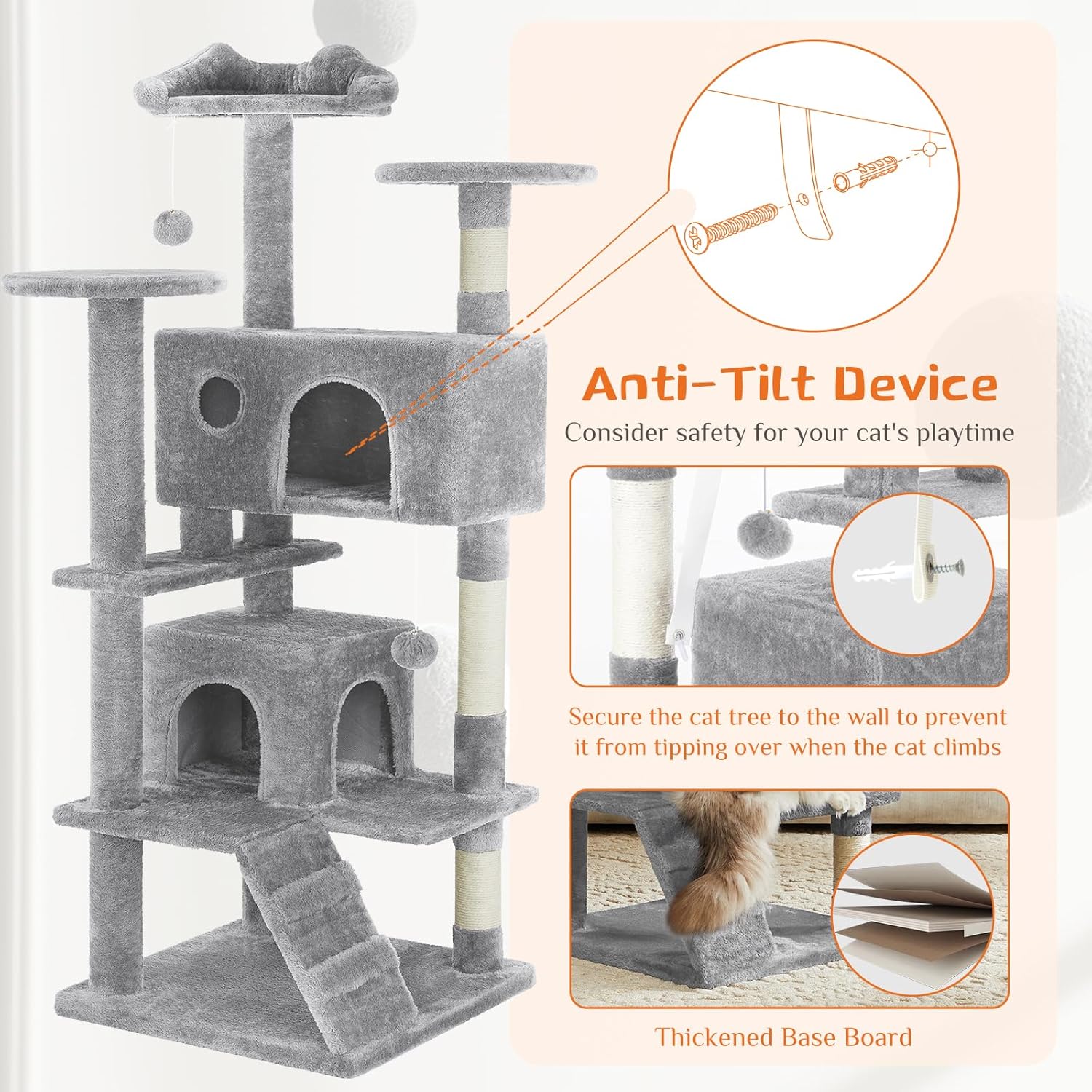 sturdy climbing tree designed for daily cat exercise