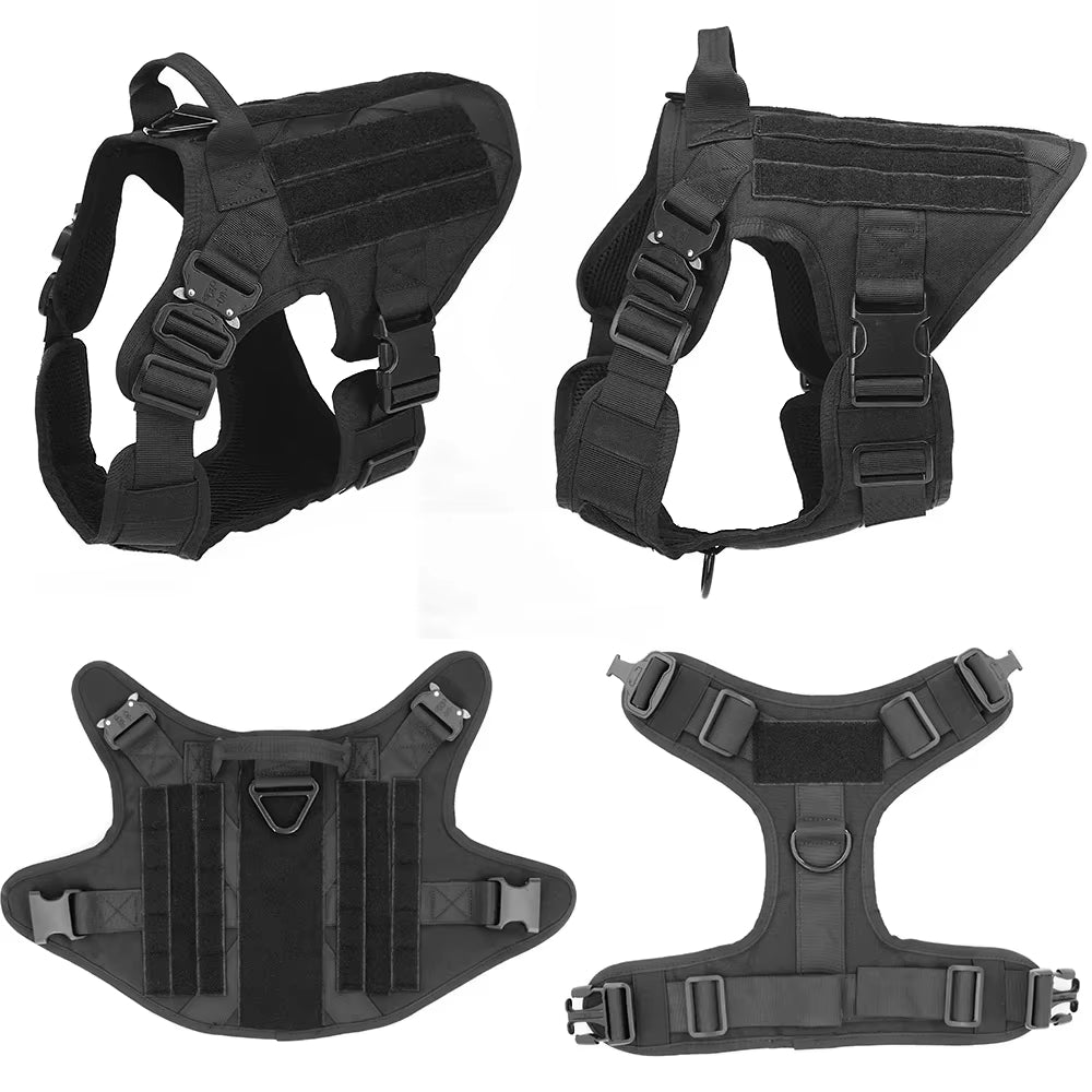 1000D nylon tactical dog chest harness vest adjustable fit