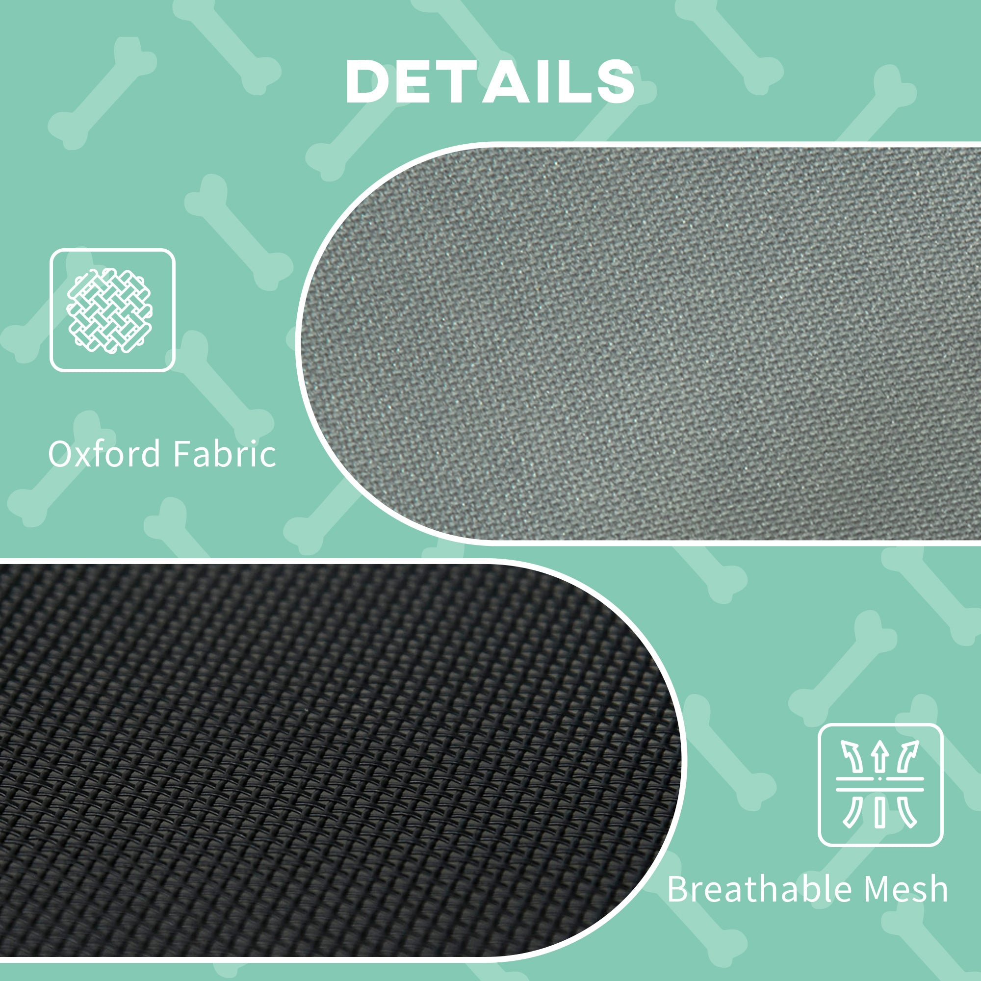 UV protection elevated pet cot for outdoor use