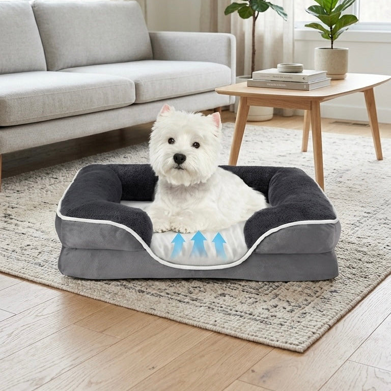 orthopedic dog bed with removable washable cover easy cleaning pet bed