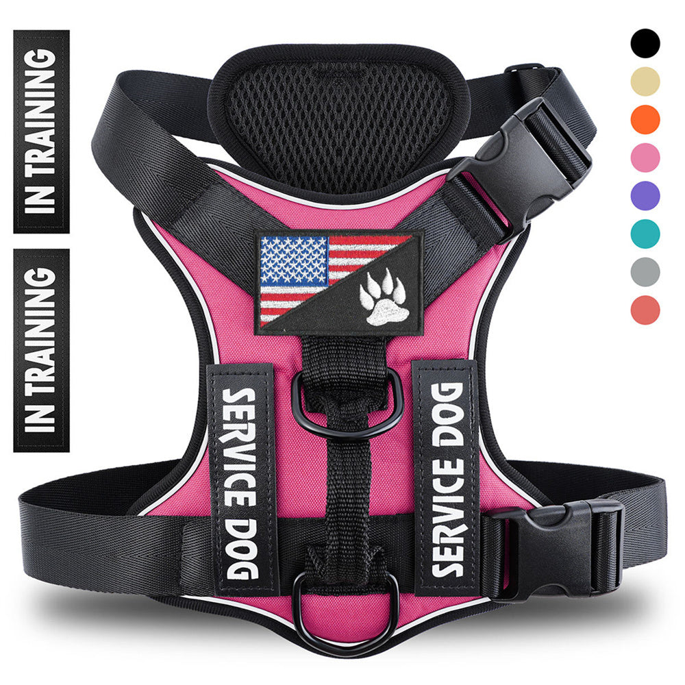 Text: washable durable dog harness vest with quick release buckle