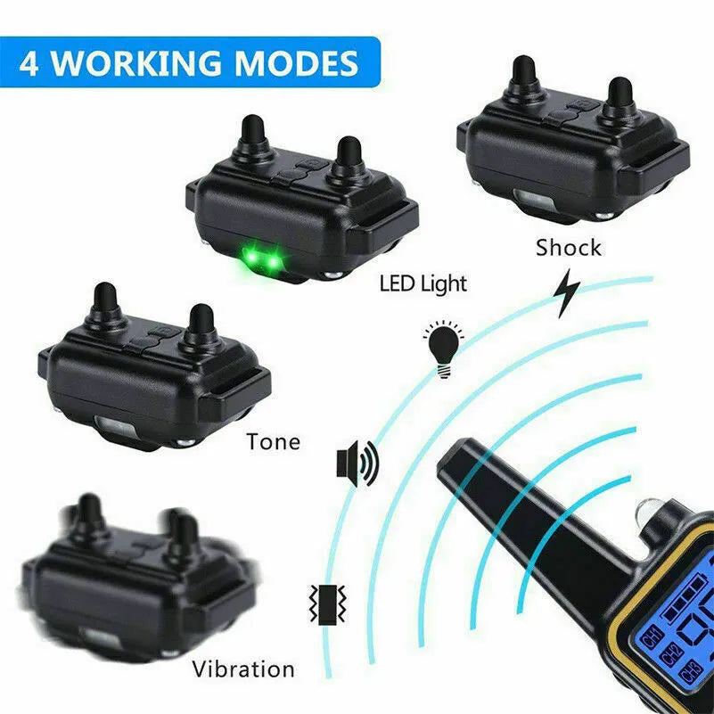 waterproof electric shock dog training collar for outdoor use