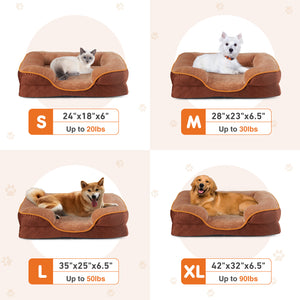 Waterproof inner liner protection for the memory foam pet bed.