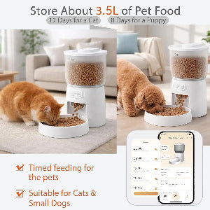 wifi automatic cat feeder smart pet food dispenser with app control