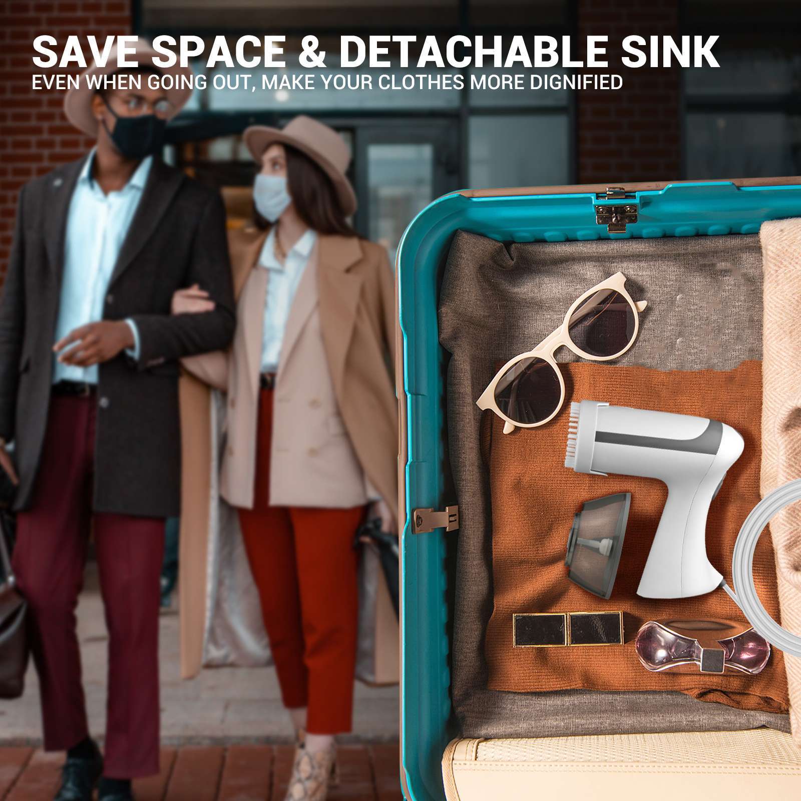 wrinkle free clothes using handheld steamer